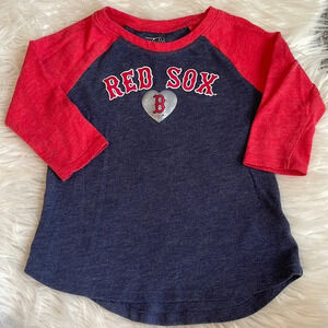 Girl’s Red Sox raglan style baseball shirt size 4T